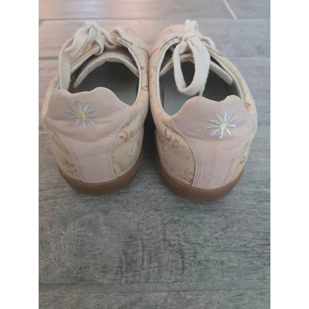 Oasis Society The‎ Noelle Sneakers Floral Pink Lace Women's Athletic Shoes Vegan